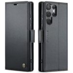 CaseMe 023 Samsung Galaxy S25 5G RFID Θήκη Πορτοφόλι Δερμάτινη –Black