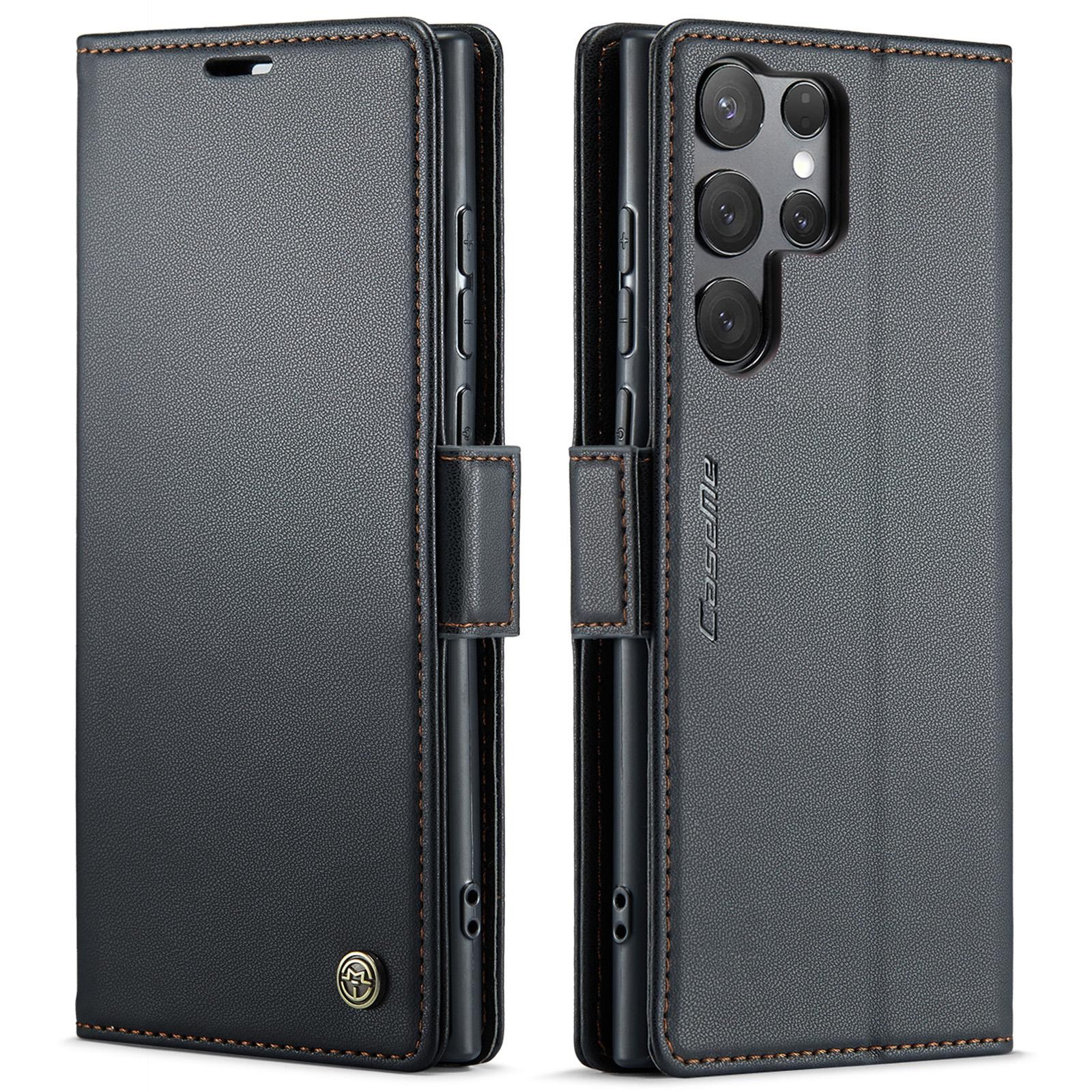 CaseMe 023 Samsung Galaxy S25 5G RFID Θήκη Πορτοφόλι Δερμάτινη –Black