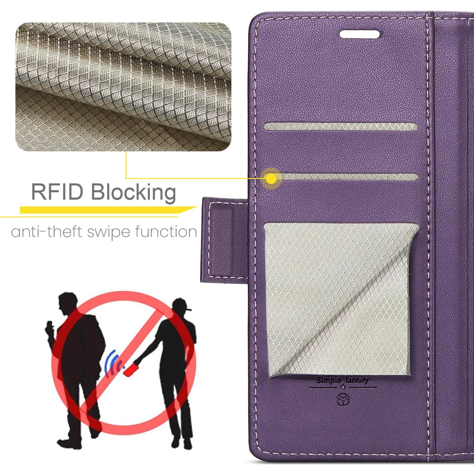 CaseMe 023 Samsung Galaxy S25 Ultra 5G RFID Θήκη Πορτοφόλι Δερμάτινη – Purple