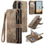CaseMe C30 Samsung Galaxy A56 5G Card Slots Zipper Θήκη Πορτοφόλι Δερμάτινη –Brown