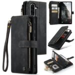 CaseMe C30 Samsung Galaxy A56 5G Card Slots Zipper Θήκη Πορτοφόλι Δερμάτινη – Black