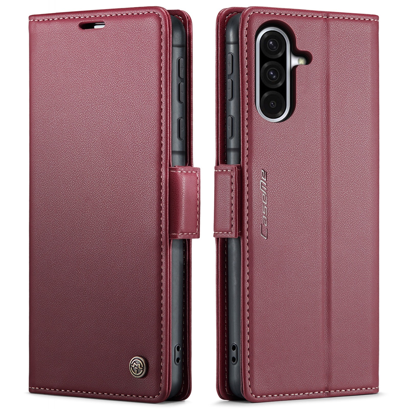 CaseMe 023 Samsung Galaxy A56 5G RFID Θήκη Πορτοφόλι Δερμάτινη –Red