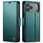 CaseMe 023 iPhone 17 Pro 5G RFID Θήκη Πορτοφόλι Δερμάτινη – Green
