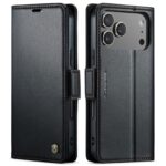 CaseMe 023 iPhone 17 Pro 5G RFID Θήκη Πορτοφόλι Δερμάτινη –Black
