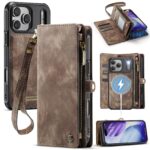 CaseMe 008 iPhone 17 Pro Max 5G Θήκη Πορτοφόλι με Αποσπώμενη Θήκη Σιλικόνης - Brown