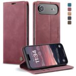 CaseMe 013 iPhone 17 Air Retro Leather Θήκη Βιβλίο -Red
