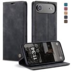 CaseMe 013 iPhone 17 Air Retro Leather Θήκη Βιβλίο -Black