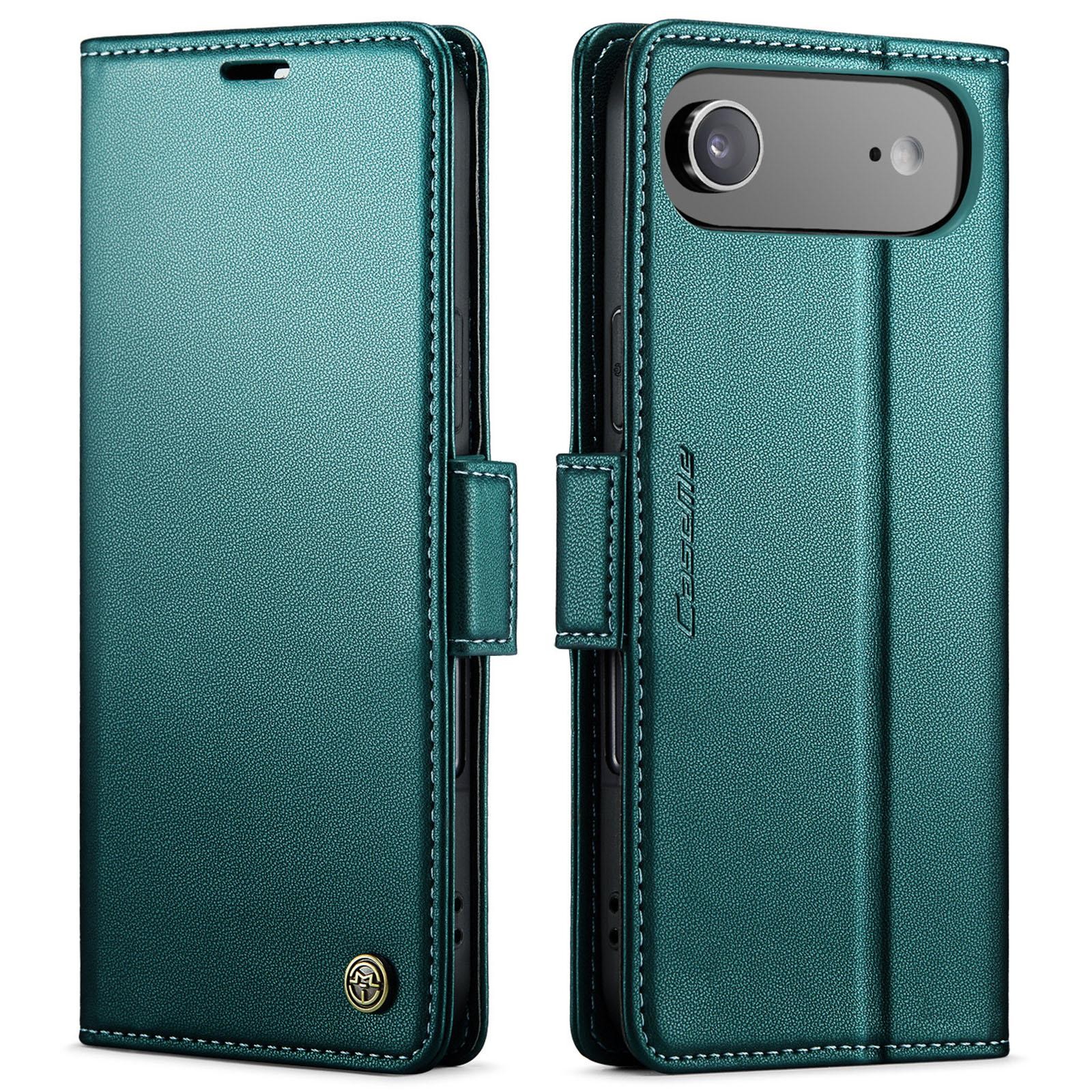 CaseMe 023 iPhone 17 Air RFID Θήκη Πορτοφόλι Δερμάτινη –Green