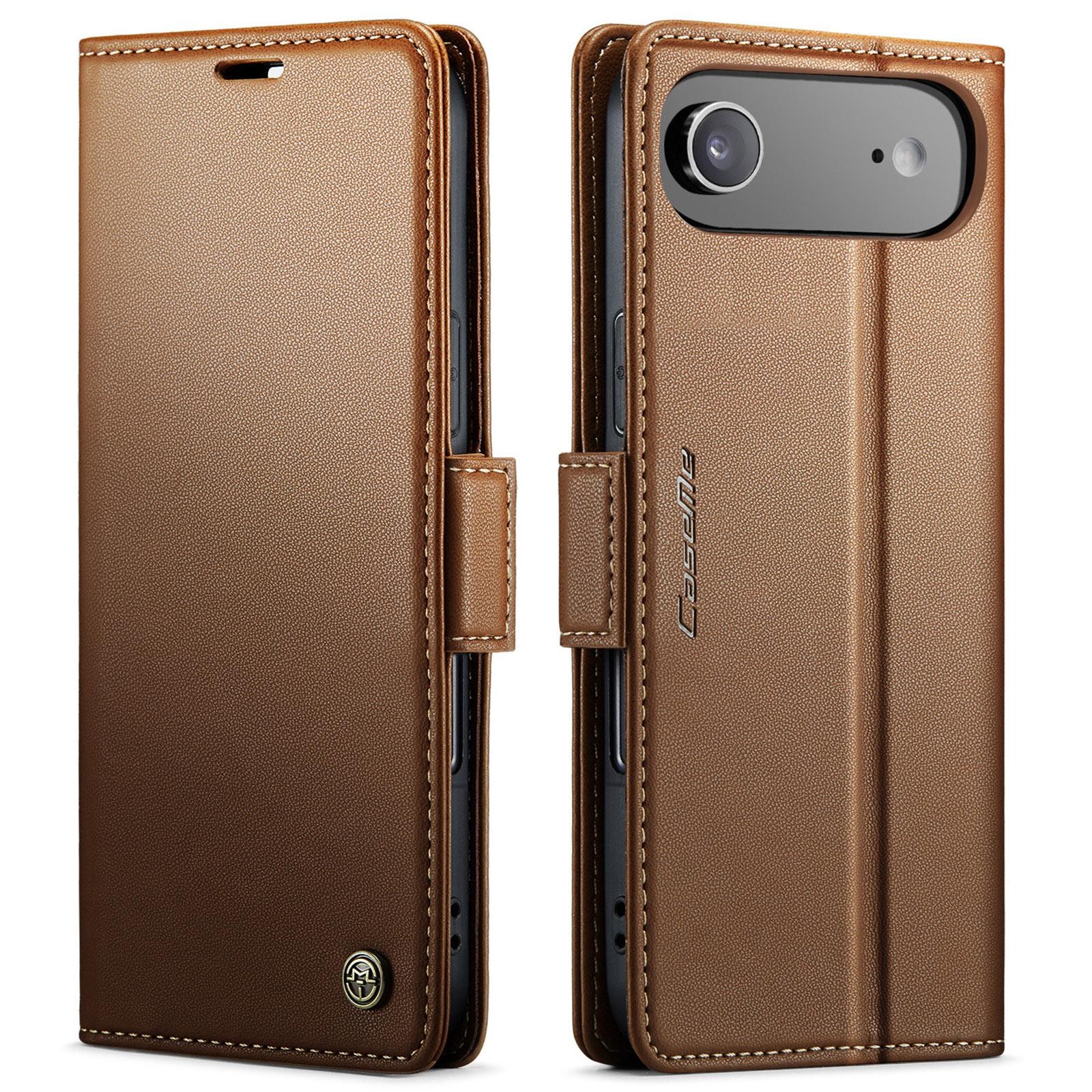 CaseMe 023 iPhone 17 Air RFID Θήκη Πορτοφόλι Δερμάτινη –Brown