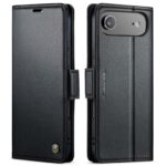 CaseMe 023 iPhone 17 Air RFID Θήκη Πορτοφόλι Δερμάτινη – Black