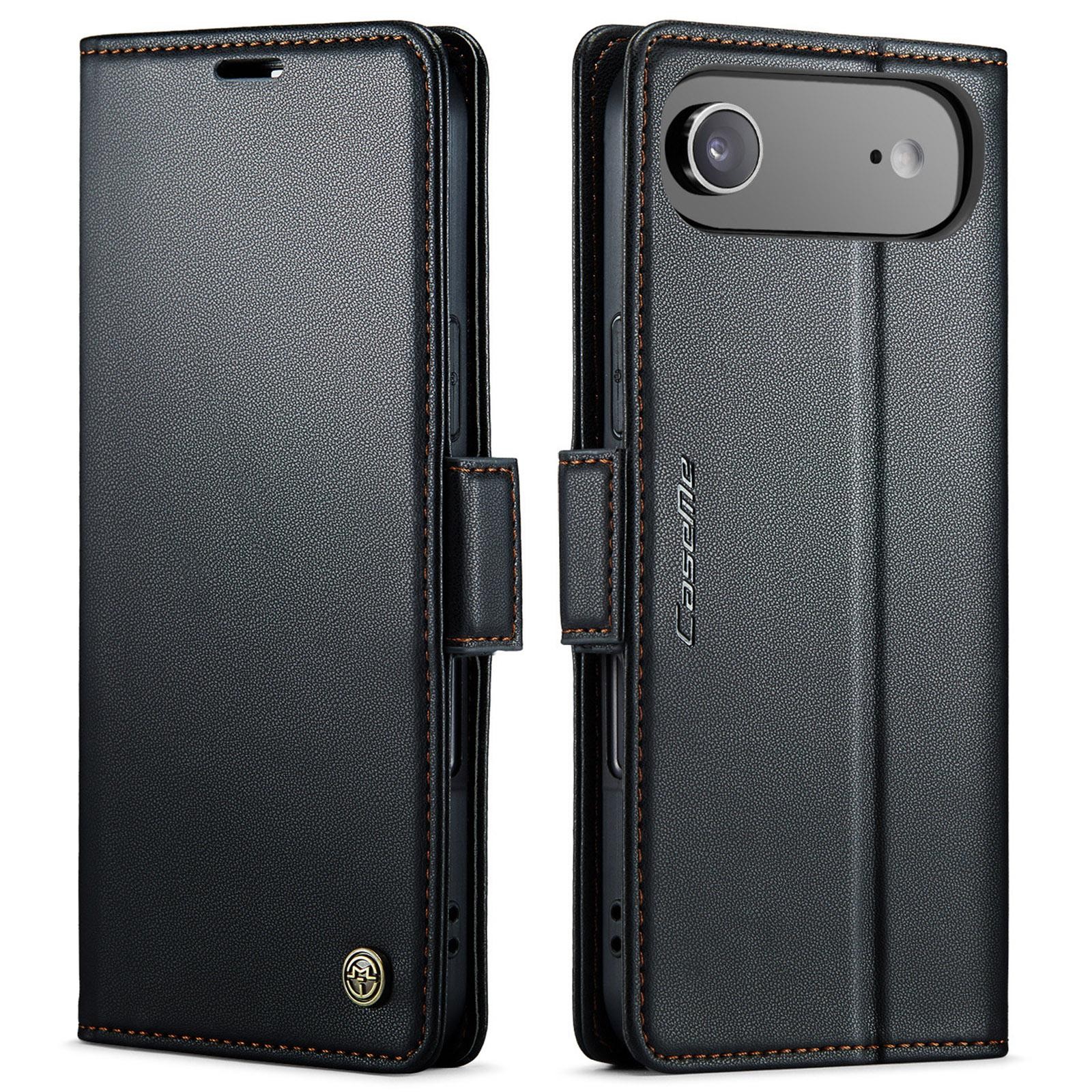 CaseMe 023 iPhone 17 Air RFID Θήκη Πορτοφόλι Δερμάτινη – Black