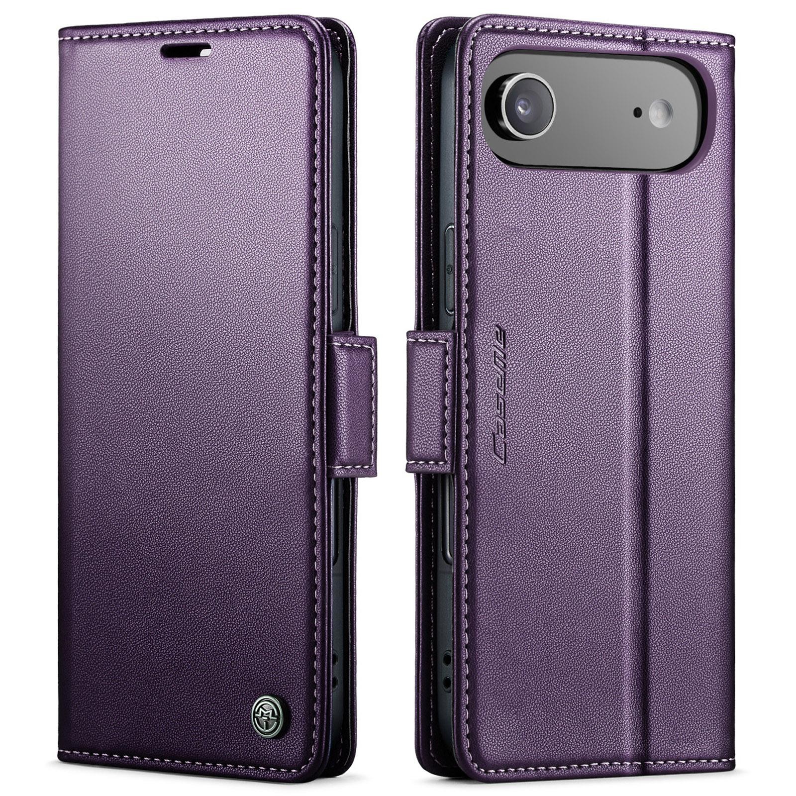 CaseMe 023 iPhone 17 Air RFID Θήκη Πορτοφόλι Δερμάτινη – Purple