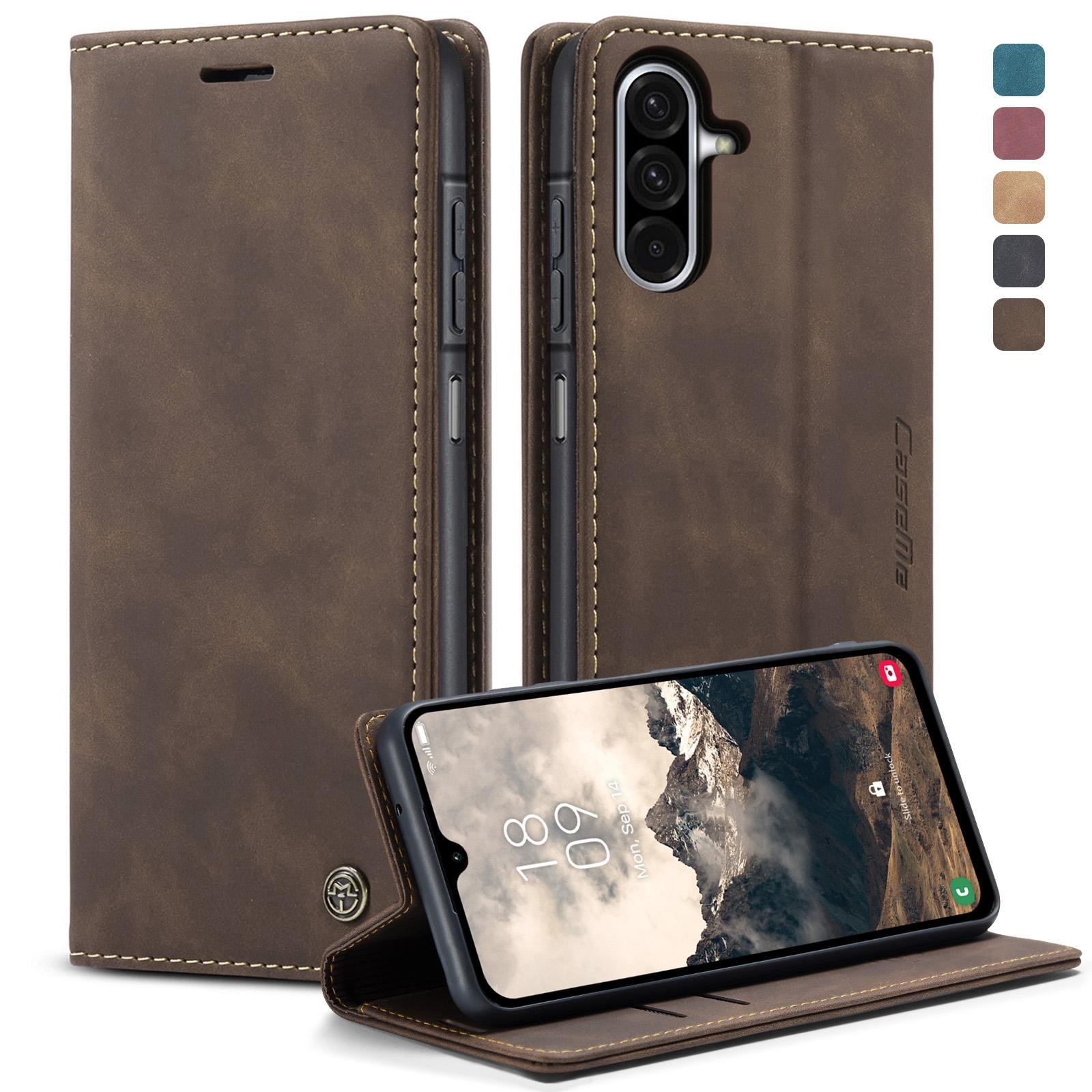 CaseMe 013 Samsung Galaxy A26 5G Retro Leather Θήκη Βιβλίο -Coffee