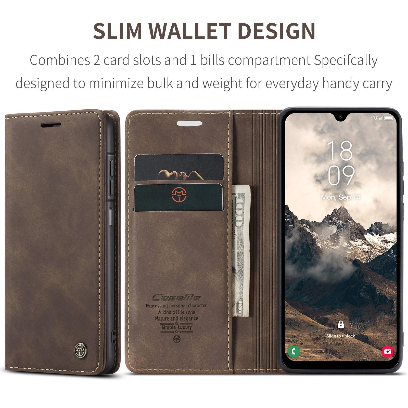 CaseMe 013 Samsung Galaxy A26 5G Retro Leather Θήκη Βιβλίο -Coffee
