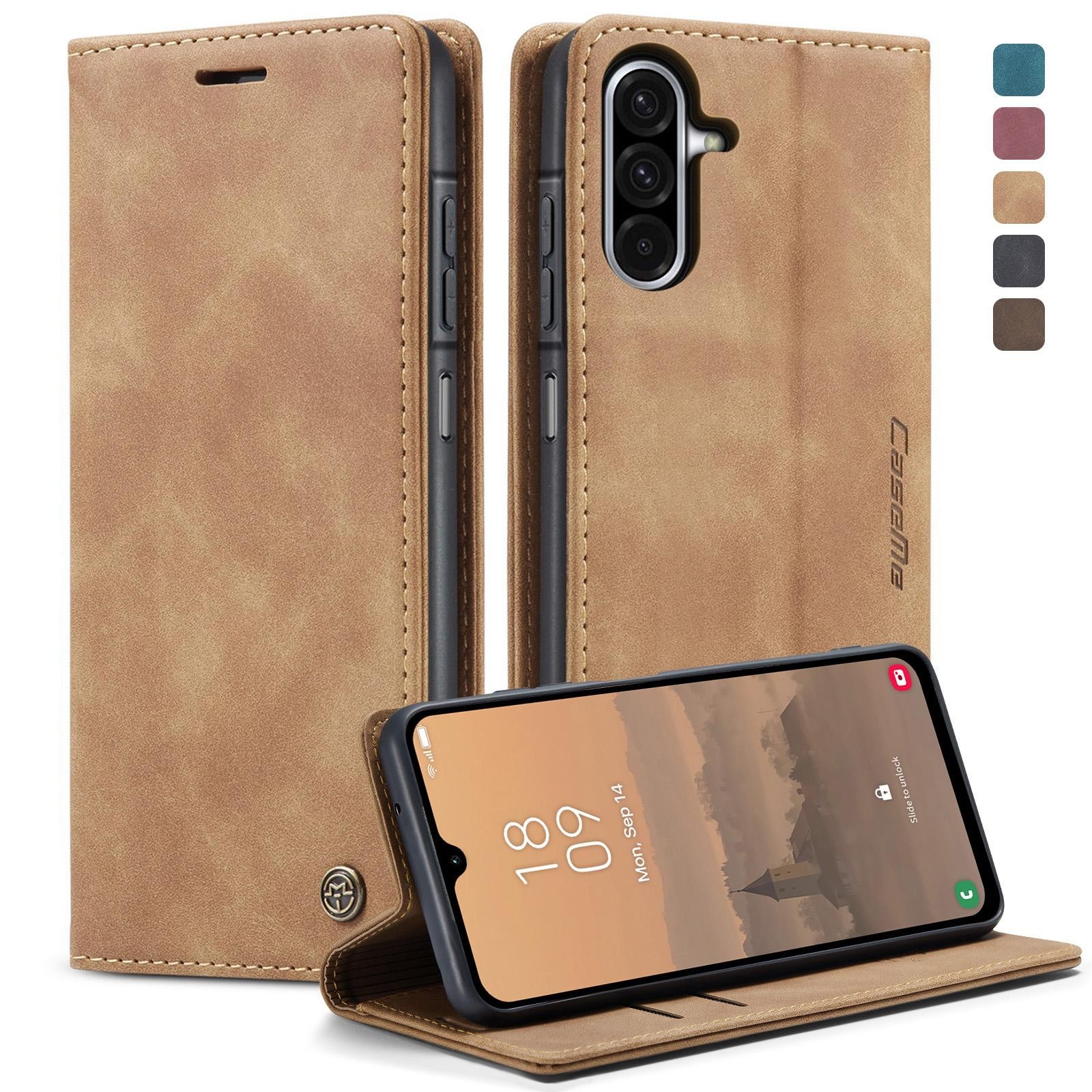 CaseMe 013 Samsung Galaxy A26 5G Retro Leather Θήκη Βιβλίο–Brown