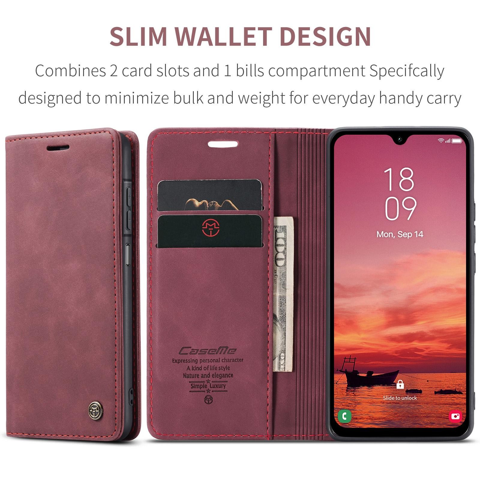 CaseMe 013 Samsung Galaxy A26 5G Retro Leather Θήκη Βιβλίο - Red