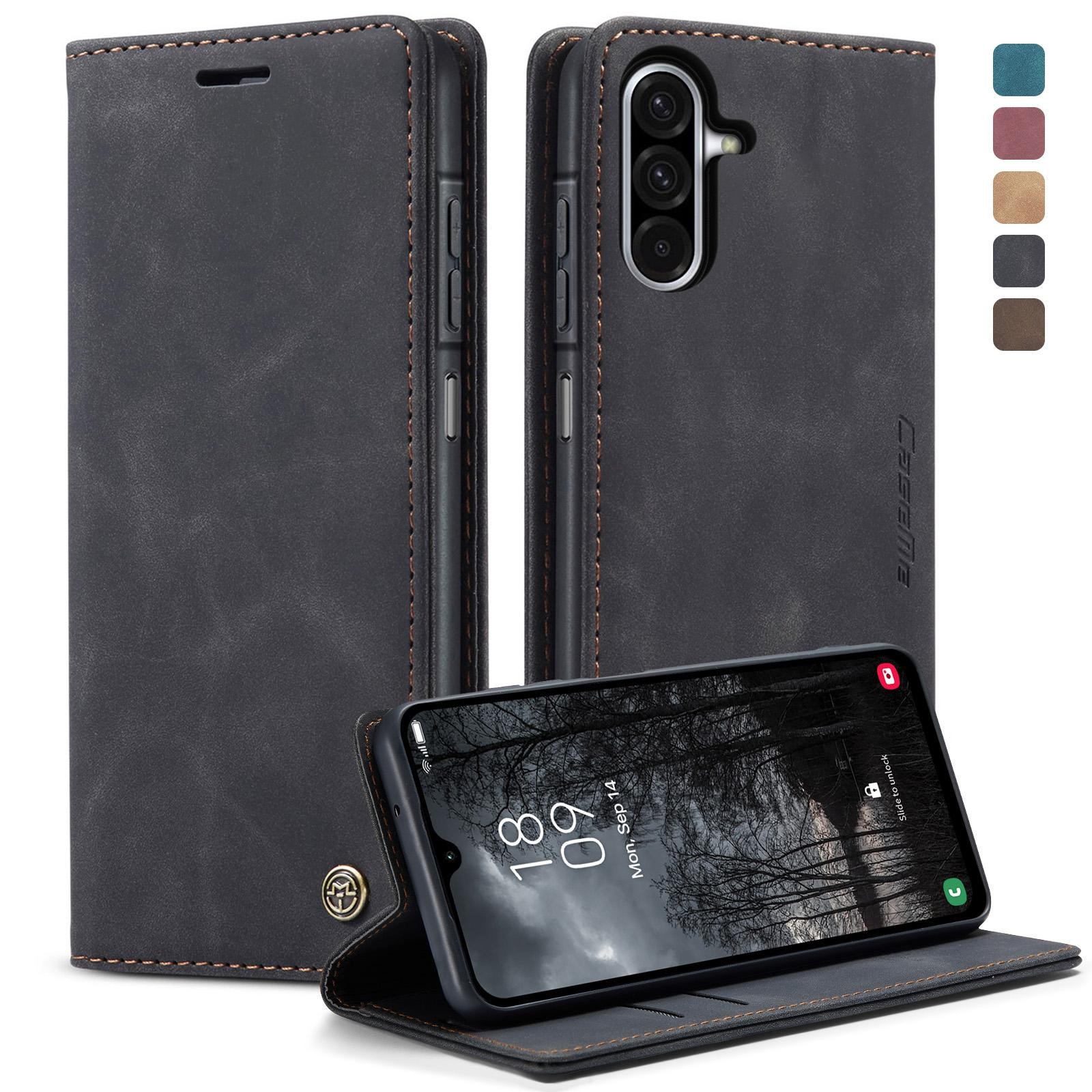 CaseMe 013 Samsung Galaxy A26 5G Retro Leather Θήκη Βιβλίο - Black