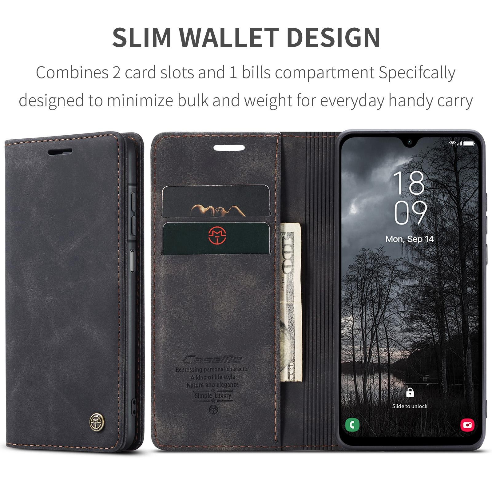 CaseMe 013 Samsung Galaxy A26 5G Retro Leather Θήκη Βιβλίο - Black