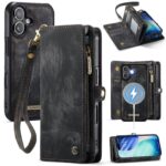 CaseMe 008 iPhone 17 Θήκη Πορτοφόλι με Αποσπώμενη Θήκη Σιλικόνης - Black