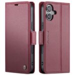 CaseMe 023 iPhone 17 RFID Θήκη Πορτοφόλι Δερμάτινη – Red