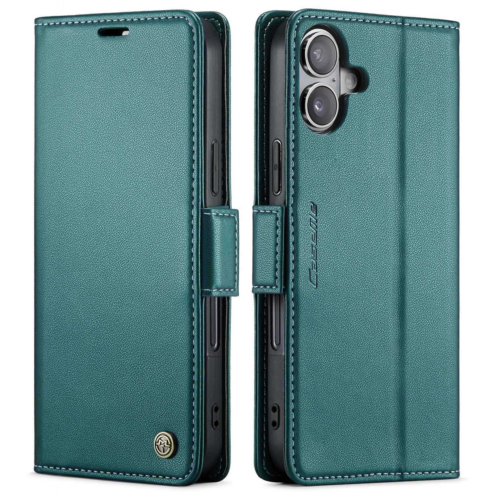 CaseMe 023 iPhone 17 RFID Θήκη Πορτοφόλι Δερμάτινη –Green