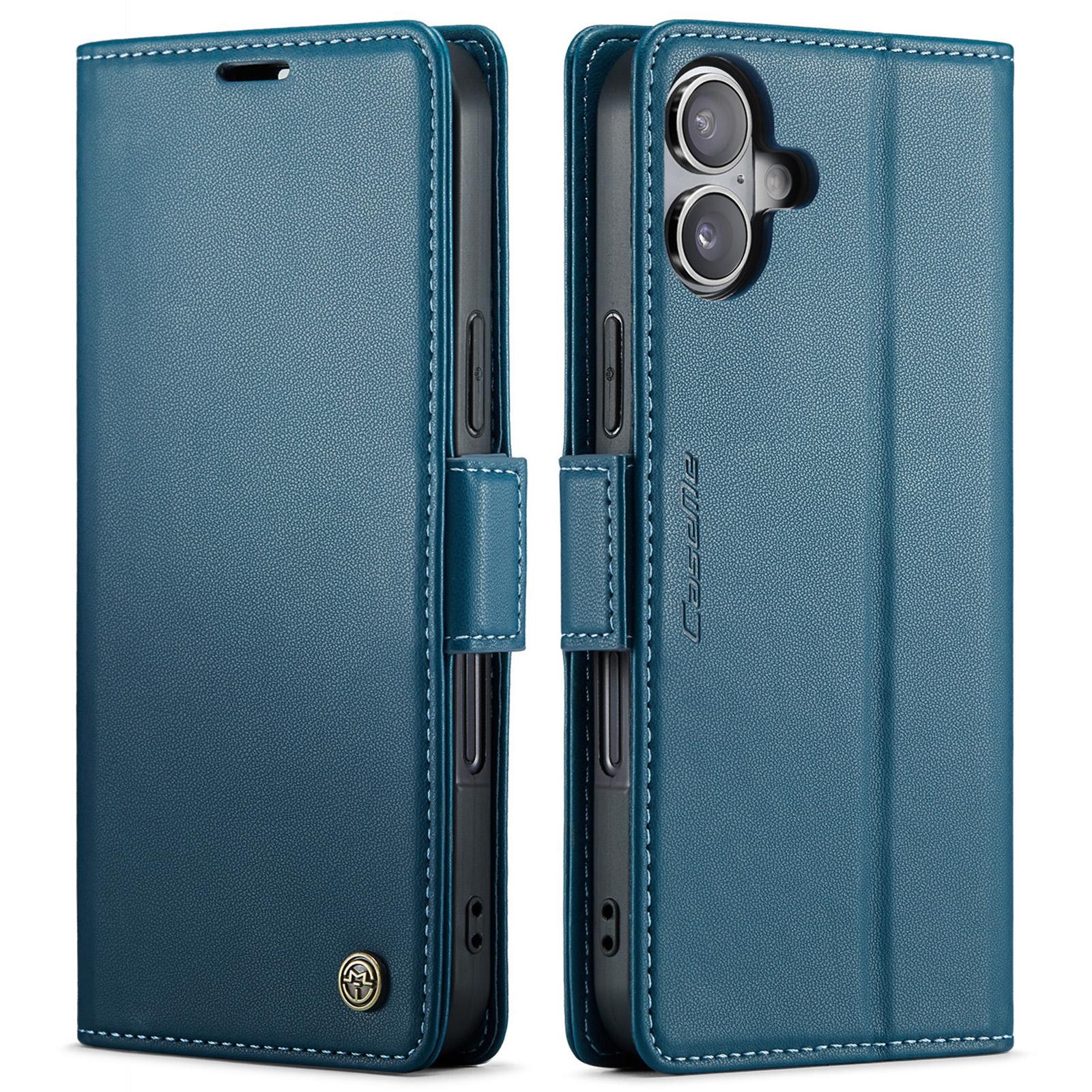 CaseMe 023 iPhone 17 RFID Θήκη Πορτοφόλι Δερμάτινη –Blue