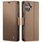 CaseMe 023 iPhone 17 RFID Θήκη Πορτοφόλι Δερμάτινη – Brown