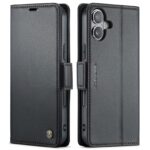 CaseMe 023 iPhone 17 RFID Θήκη Πορτοφόλι Δερμάτινη –Black