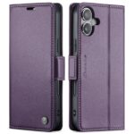 CaseMe 023 iPhone 17 RFID Θήκη Πορτοφόλι Δερμάτινη –Purple
