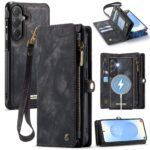 CaseMe 008 Samsung Galaxy S26 Plus 5G Θήκη Πορτοφόλι με Αποσπώμενη Θήκη Σιλικόνης - Black