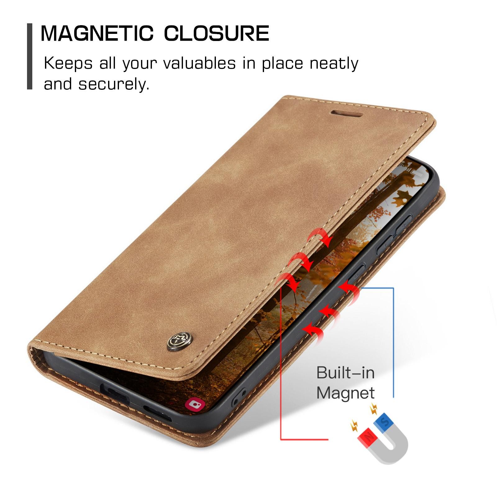 CaseMe 013 Samsung Galaxy S26 Plus 5G Retro Leather Θήκη Βιβλίο - Brown