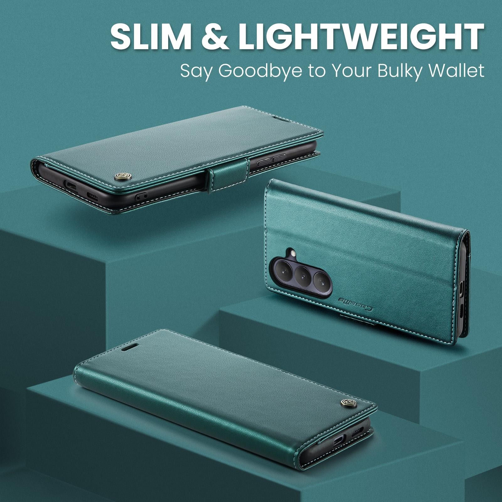 CaseMe 023 Samsung Galaxy S26 Plus 5G RFID Θήκη Πορτοφόλι Δερμάτινη –Green