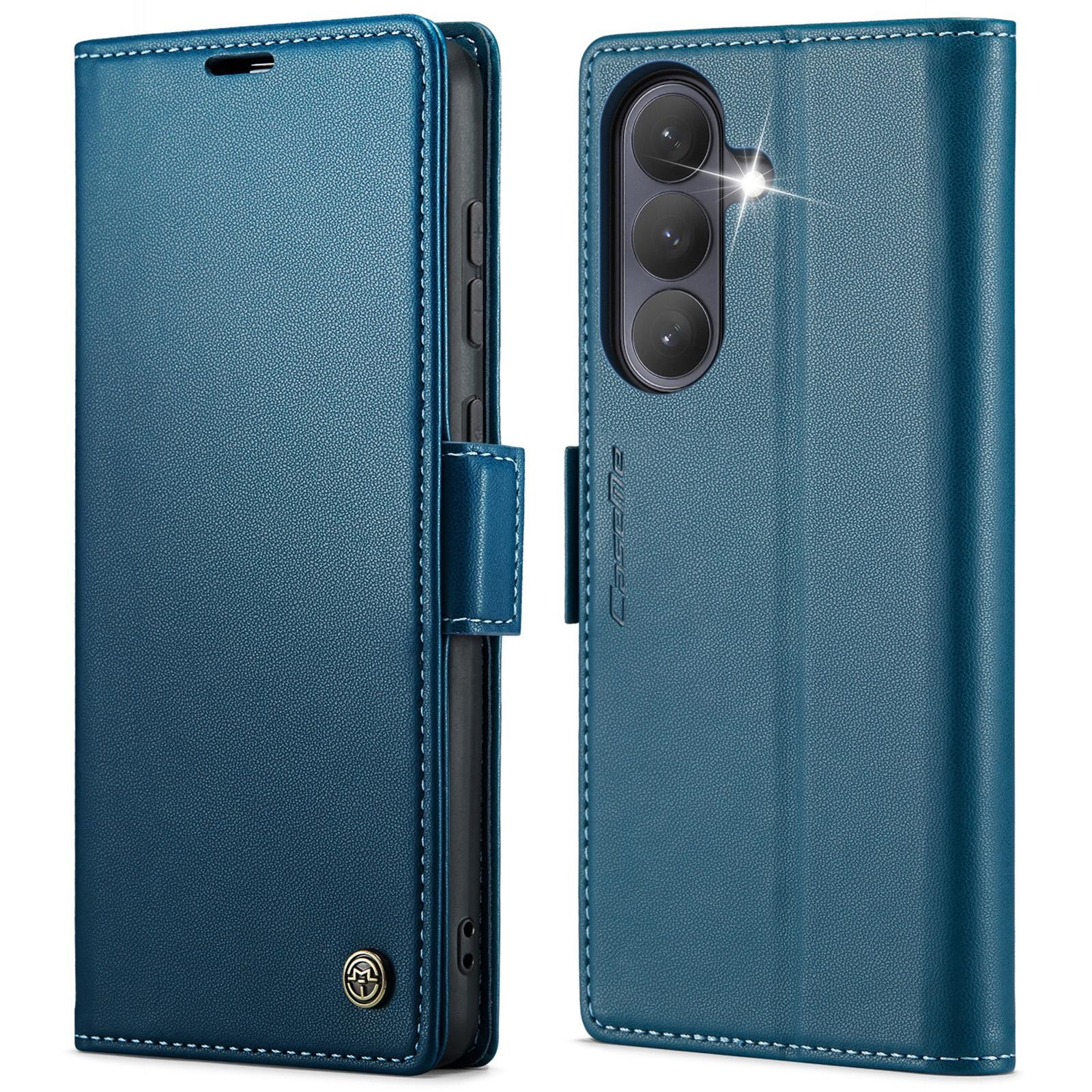 CaseMe 023 Samsung Galaxy S26 5G RFID Θήκη Πορτοφόλι Δερμάτινη –Blue