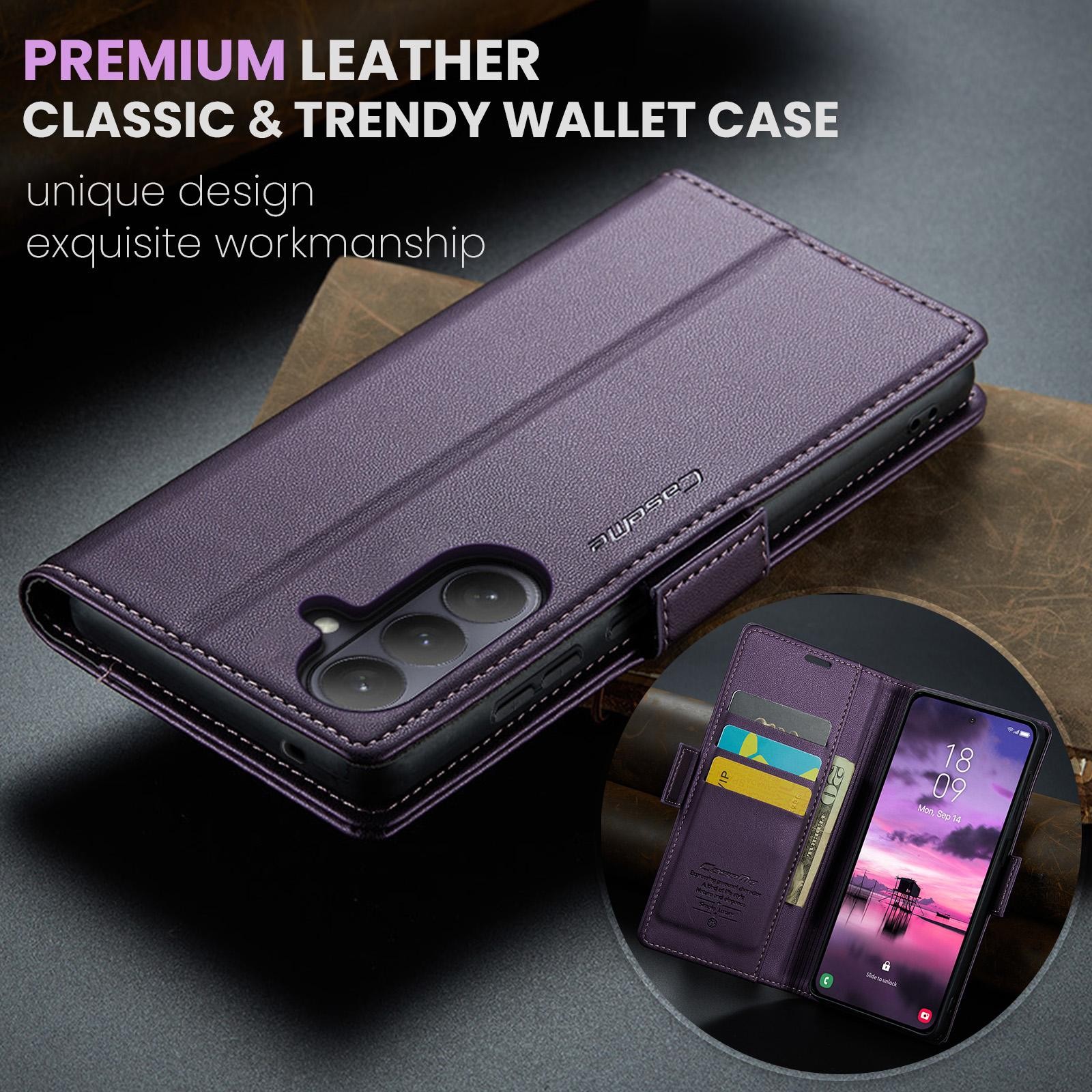 CaseMe 023 Samsung Galaxy S26 Plus 5G RFID Θήκη Πορτοφόλι Δερμάτινη – Purple