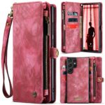CaseMe 008 Samsung Galaxy S24 Ultra 5G Θήκη Πορτοφόλι με Αποσπώμενη Θήκη Σιλικόνης - Red