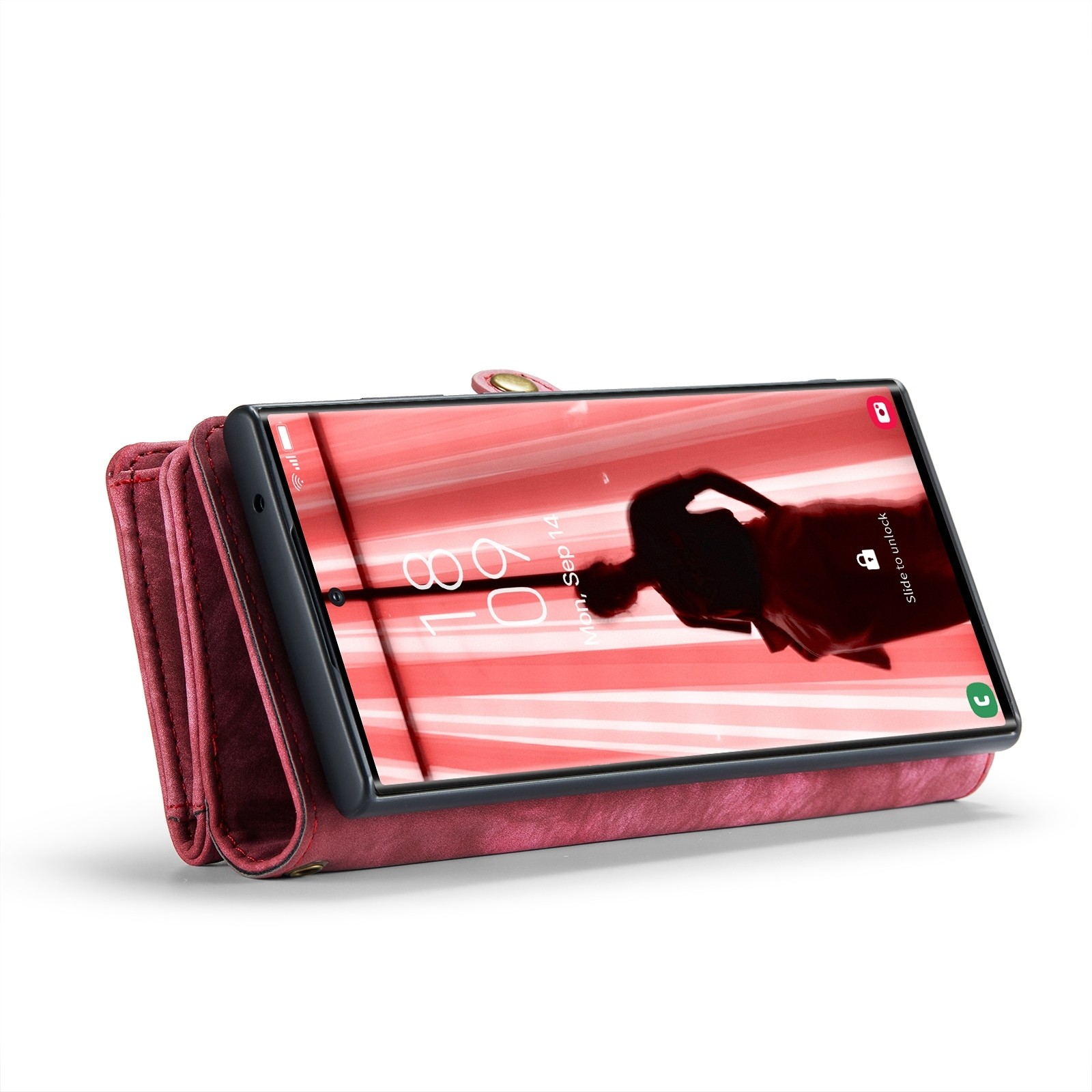 CaseMe 008 Samsung Galaxy S24 Ultra 5G Θήκη Πορτοφόλι με Αποσπώμενη Θήκη Σιλικόνης - Red