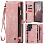 CaseMe 008 Samsung Galaxy S24 Ultra 5G Θήκη Πορτοφόλι με Αποσπώμενη Θήκη Σιλικόνης - Pink