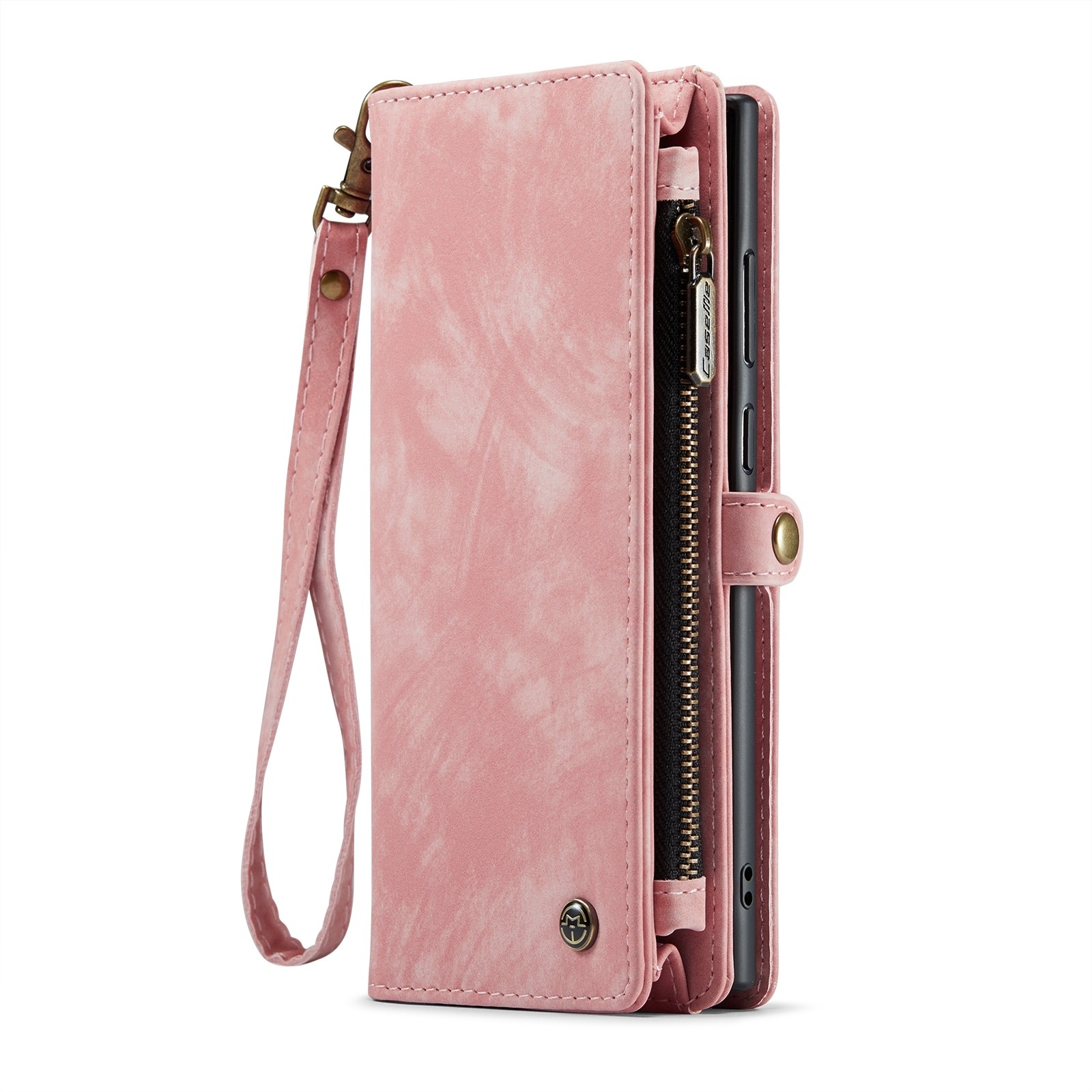CaseMe 008 Samsung Galaxy S24 Ultra 5G Θήκη Πορτοφόλι με Αποσπώμενη Θήκη Σιλικόνης - Pink