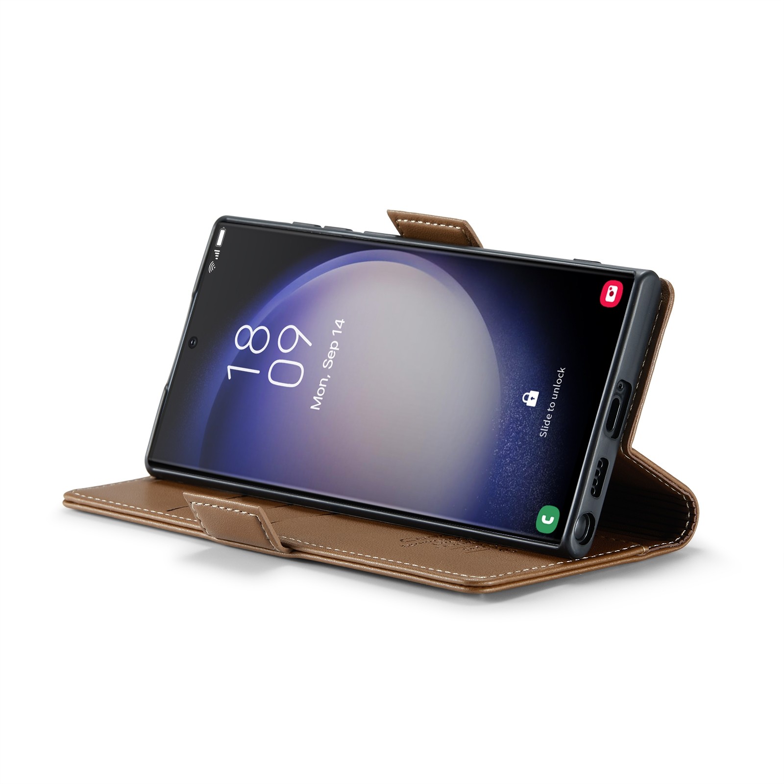 CaseMe 023 Samsung Galaxy S24 Ultra 5G RFID Θήκη Πορτοφόλι Δερμάτινη –Brown
