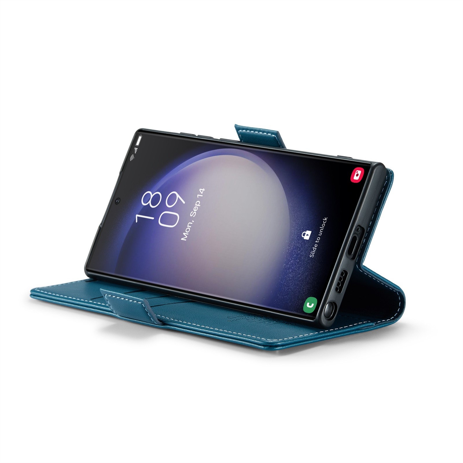 CaseMe 023 Samsung Galaxy S24 Ultra 5G RFID Θήκη Πορτοφόλι Δερμάτινη –Blue