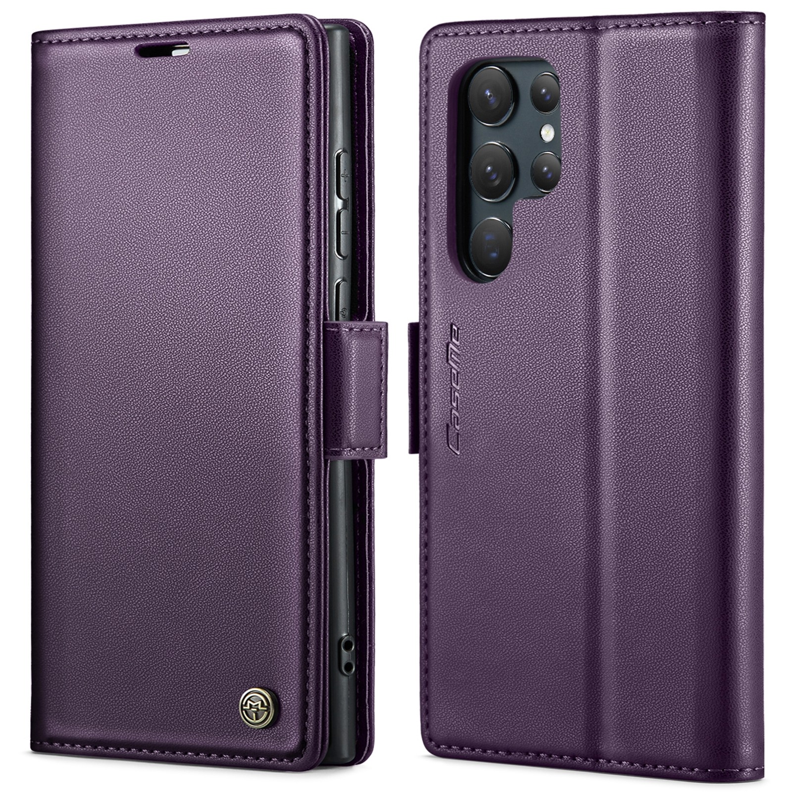 CaseMe 023 Samsung Galaxy S24 Ultra 5G RFID Θήκη Πορτοφόλι Δερμάτινη –Pearly Purple