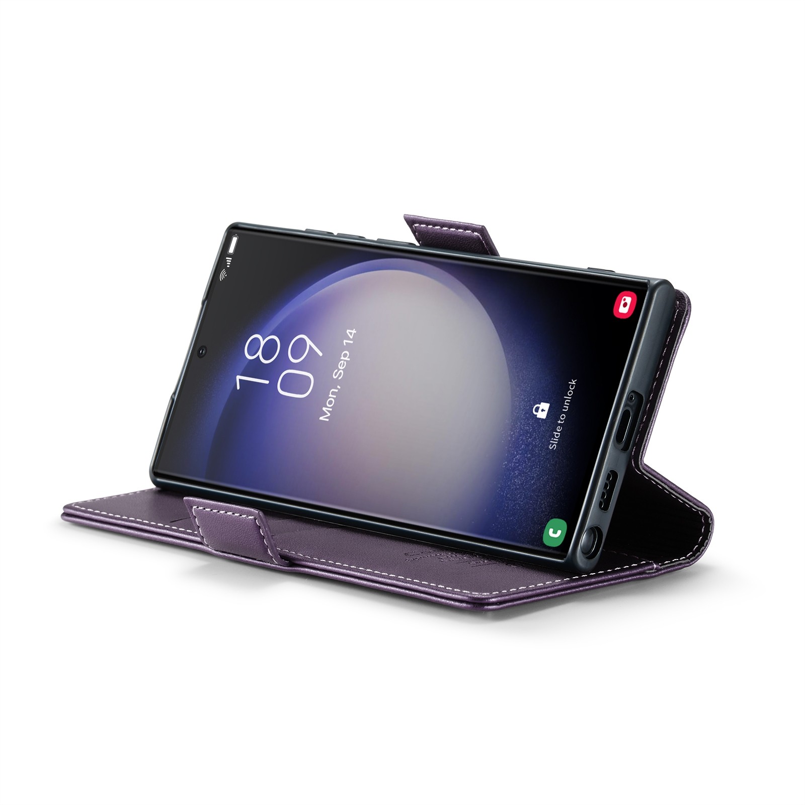 CaseMe 023 Samsung Galaxy S24 Ultra 5G RFID Θήκη Πορτοφόλι Δερμάτινη –Pearly Purple