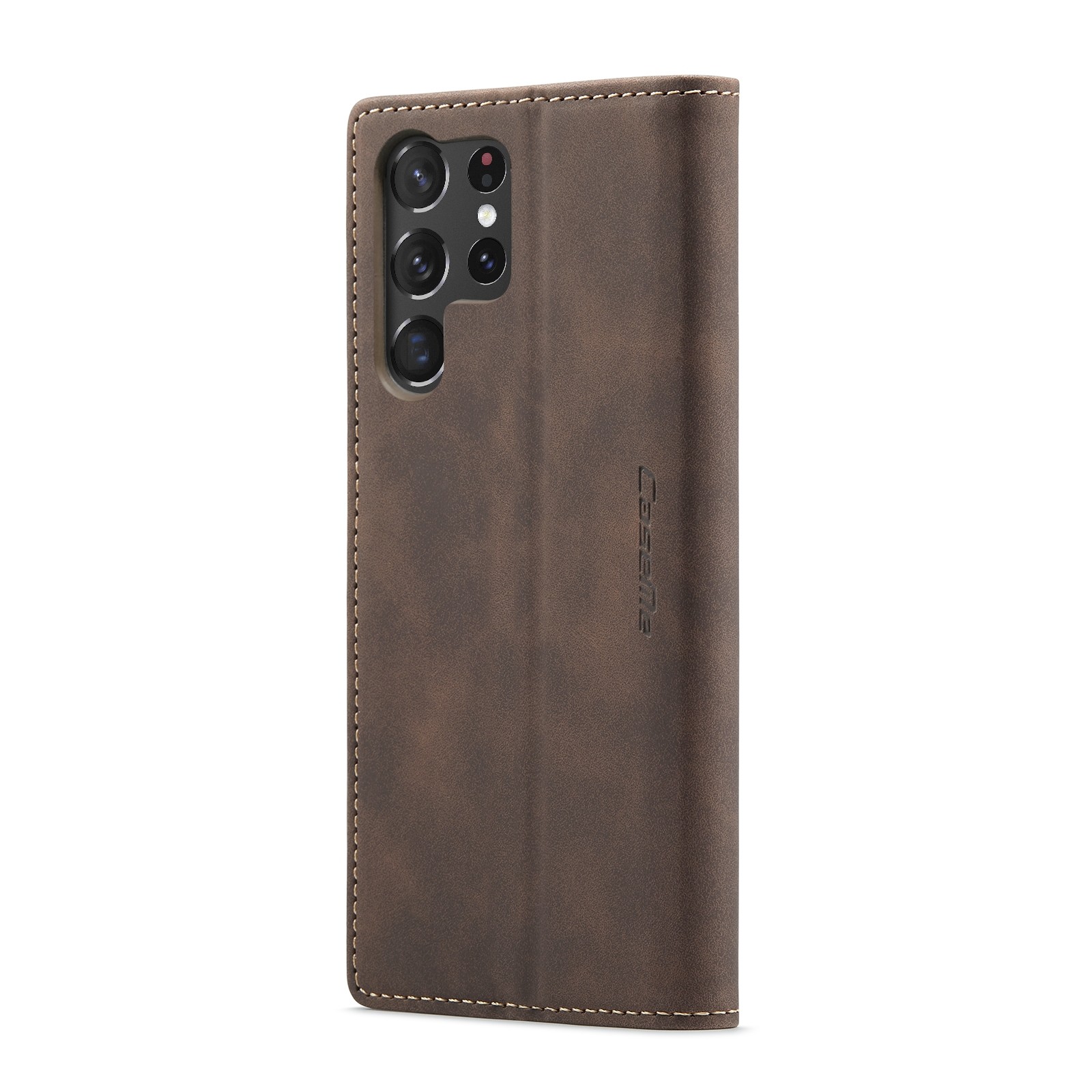 CaseMe 013 Samsung Galaxy S24 Ultra 5G Retro Leather Θήκη Βιβλίο -Coffee