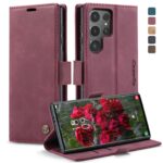 CaseMe 013 Samsung Galaxy S24 Ultra 5G Retro Leather Θήκη Βιβλίο - Wine red