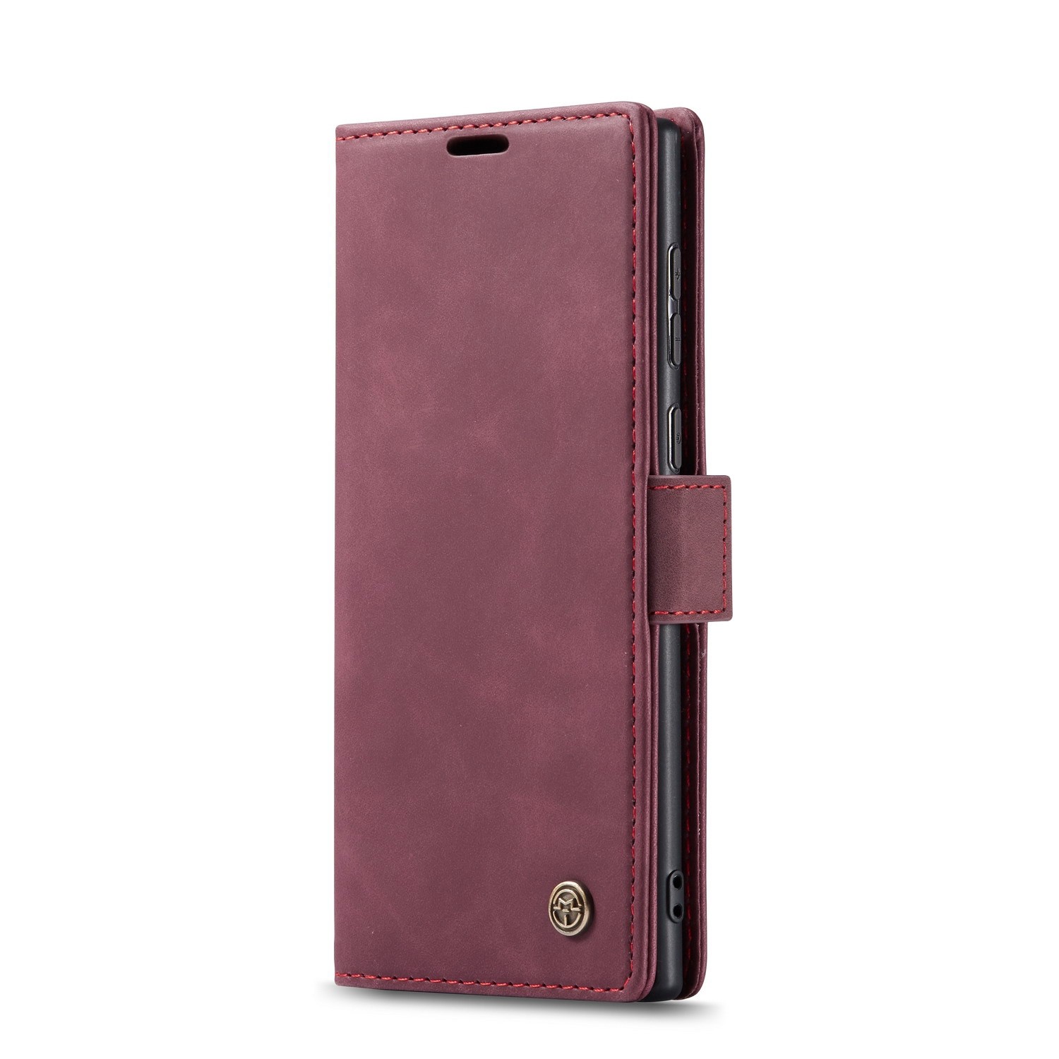 CaseMe 013 Samsung Galaxy S24 Ultra 5G Retro Leather Θήκη Βιβλίο - Wine red