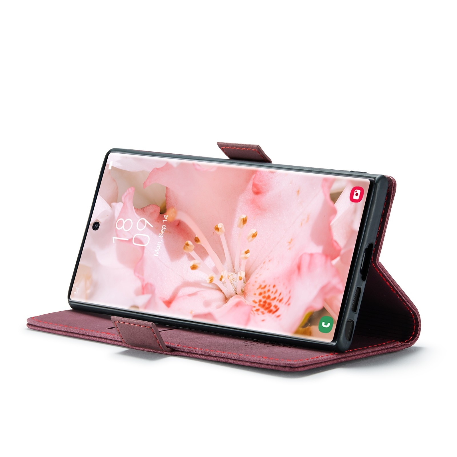 CaseMe 013 Samsung Galaxy S24 Ultra 5G Retro Leather Θήκη Βιβλίο - Wine red