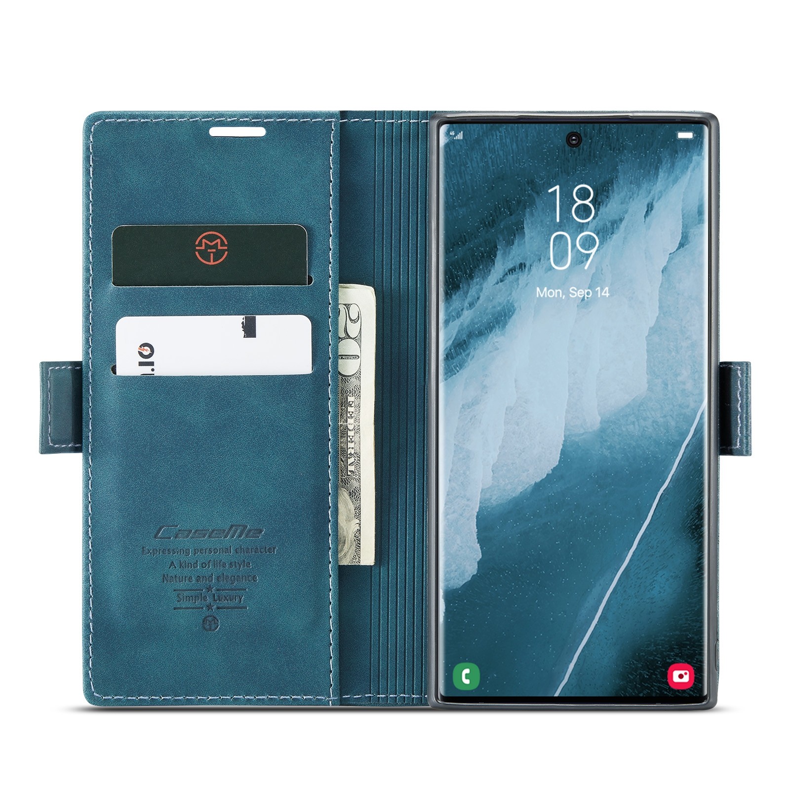 CaseMe 013 Samsung Galaxy S24 Ultra 5G Retro Leather Θήκη Βιβλίο -Blue