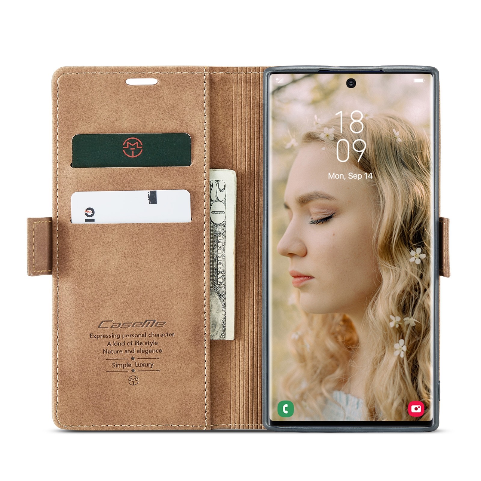 CaseMe 013 Samsung Galaxy S24 Ultra 5G Retro Leather Θήκη Βιβλίο - Brown