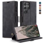 CaseMe 013 Samsung Galaxy S24 Ultra 5G Retro Leather Θήκη Βιβλίο - Black