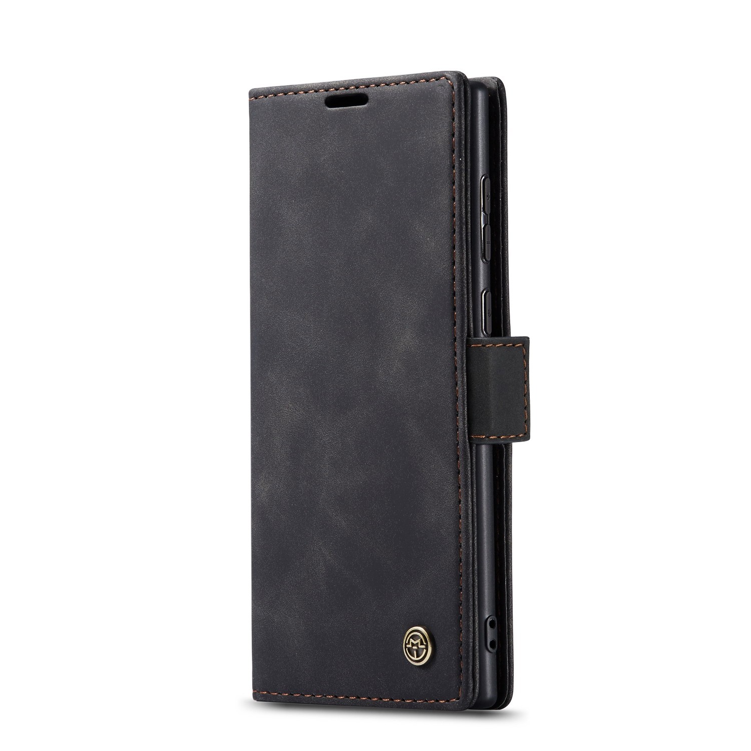 CaseMe 013 Samsung Galaxy S24 Ultra 5G Retro Leather Θήκη Βιβλίο - Black